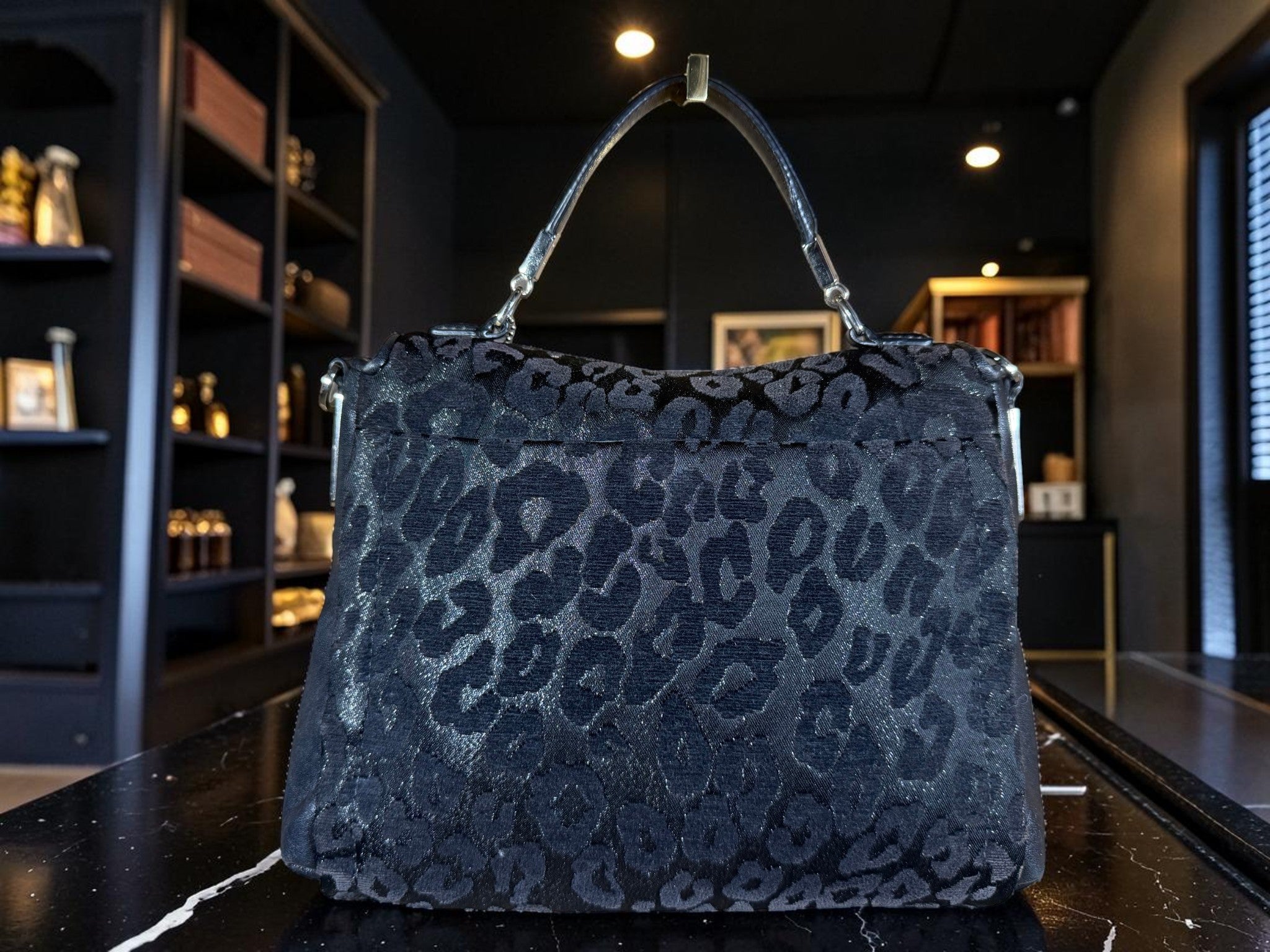 Coach Madison Chenille Ocelot Sadie Flap Satchel (26284)