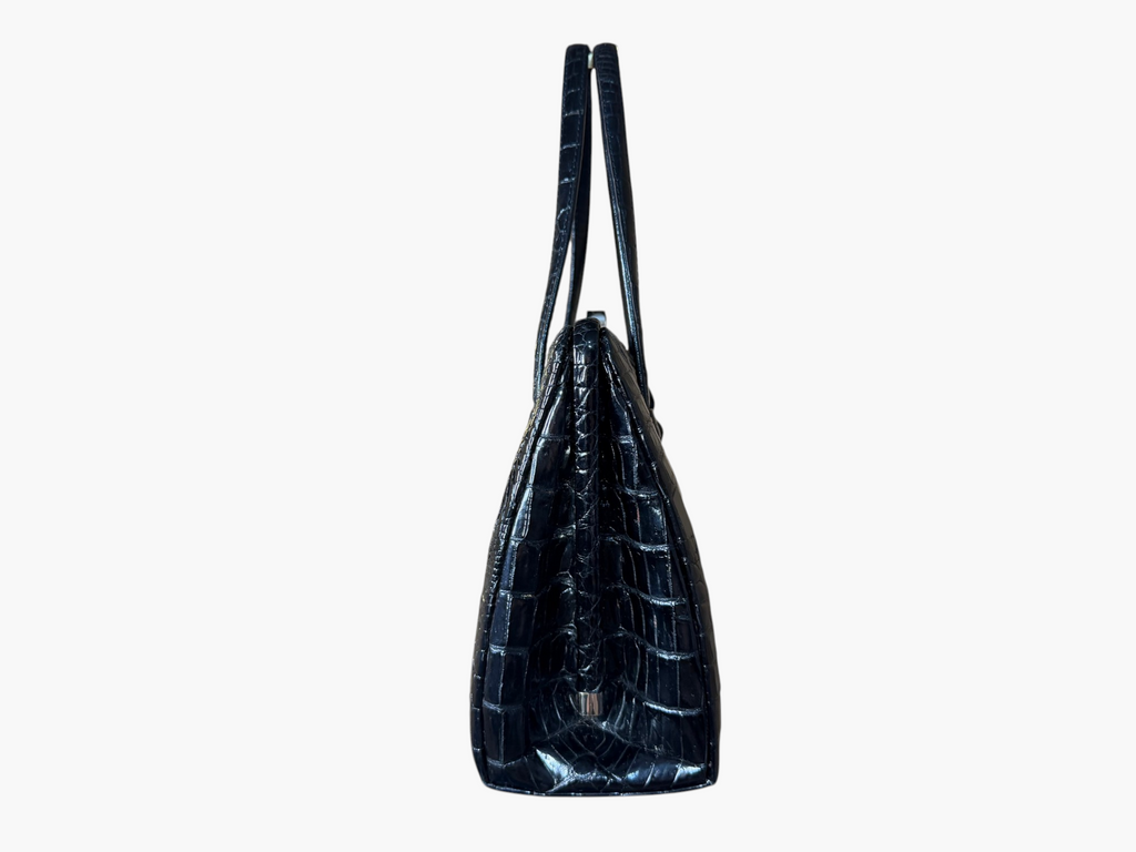 1960s Vintage Genuine Hornback Crocodile Leather Handbag - UK Shipping only