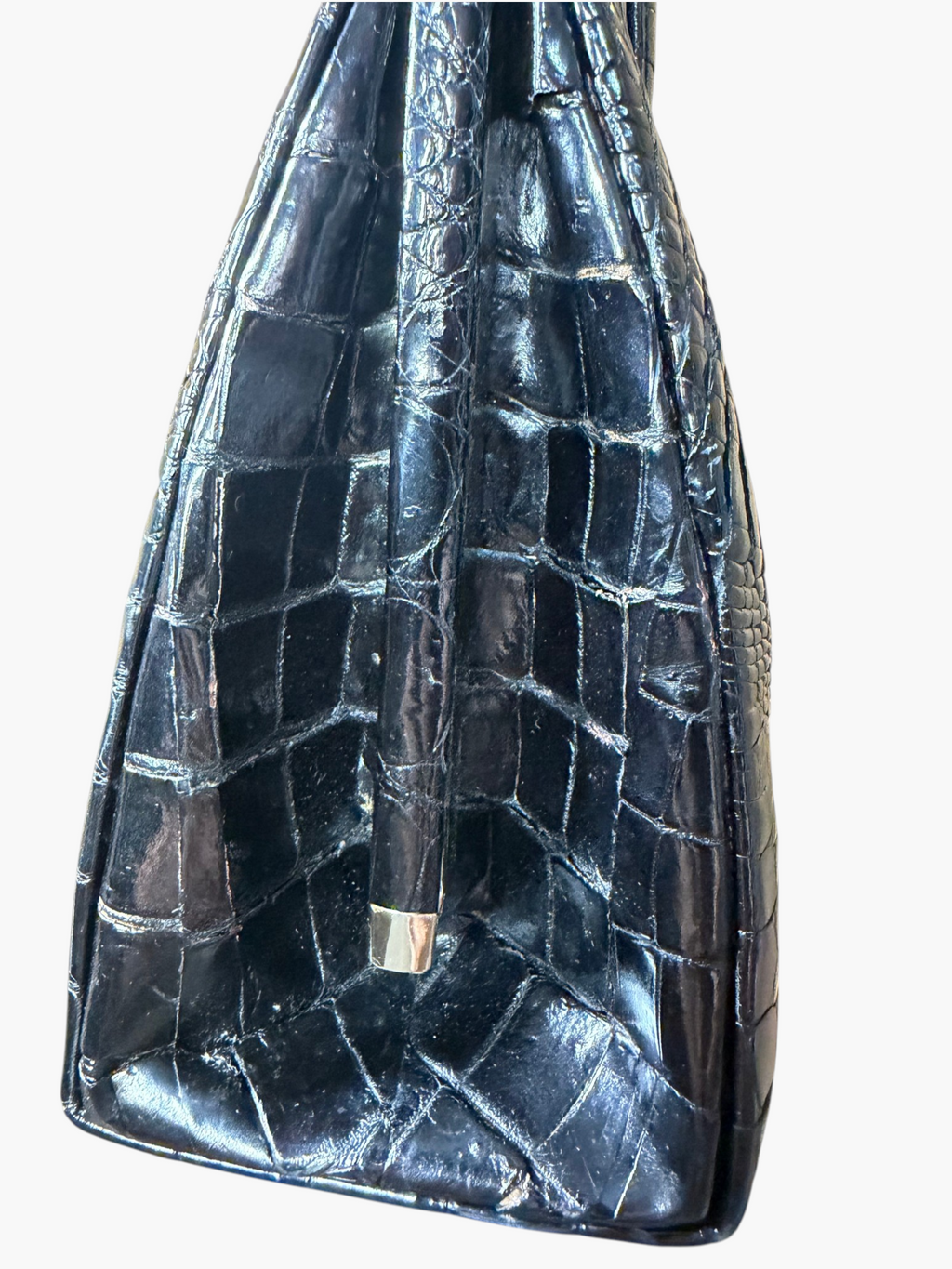 1960s Vintage Genuine Hornback Crocodile Leather Handbag - UK Shipping only
