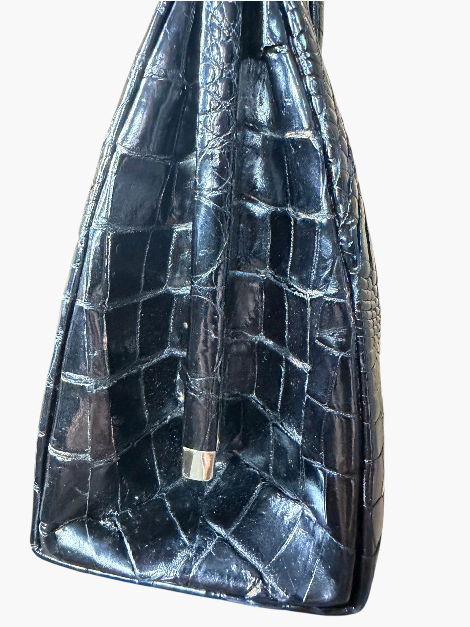 1960s Vintage Genuine Hornback Crocodile Leather Handbag - UK Shipping only