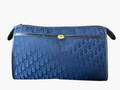Vintage Christian Dior Navy Oblique Canvas Pouch Clutch