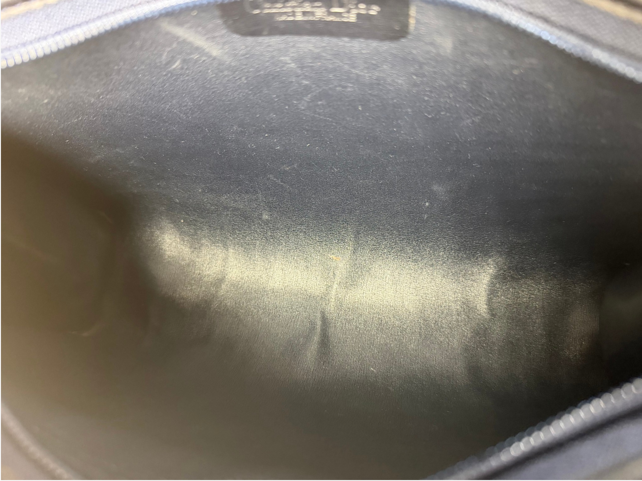 Vintage Christian Dior Navy Oblique Canvas Pouch Clutch