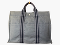 Hermès Fourre-Tout MM Canvas Tote in Grey