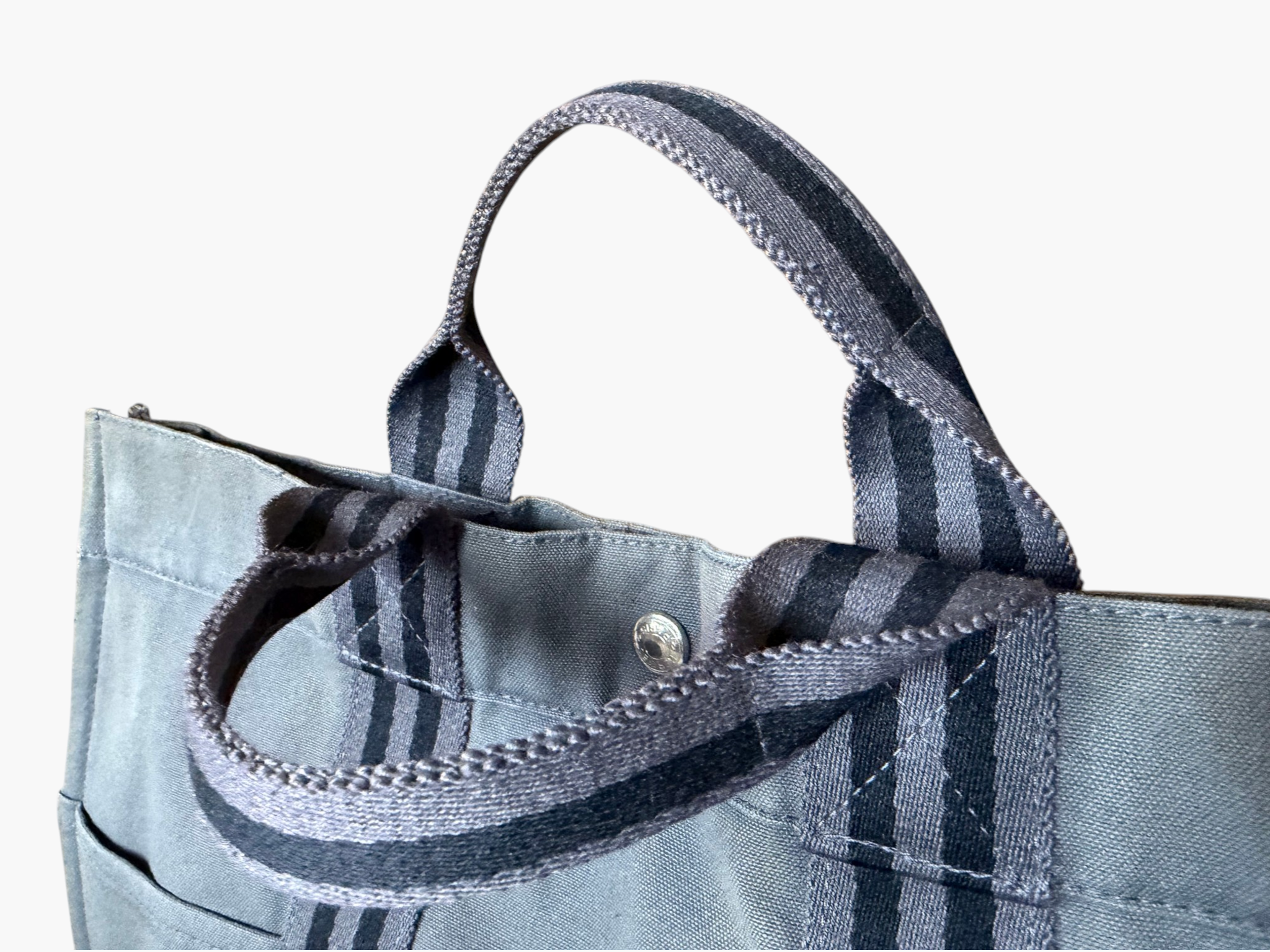 Hermès Fourre-Tout MM Canvas Tote in Grey