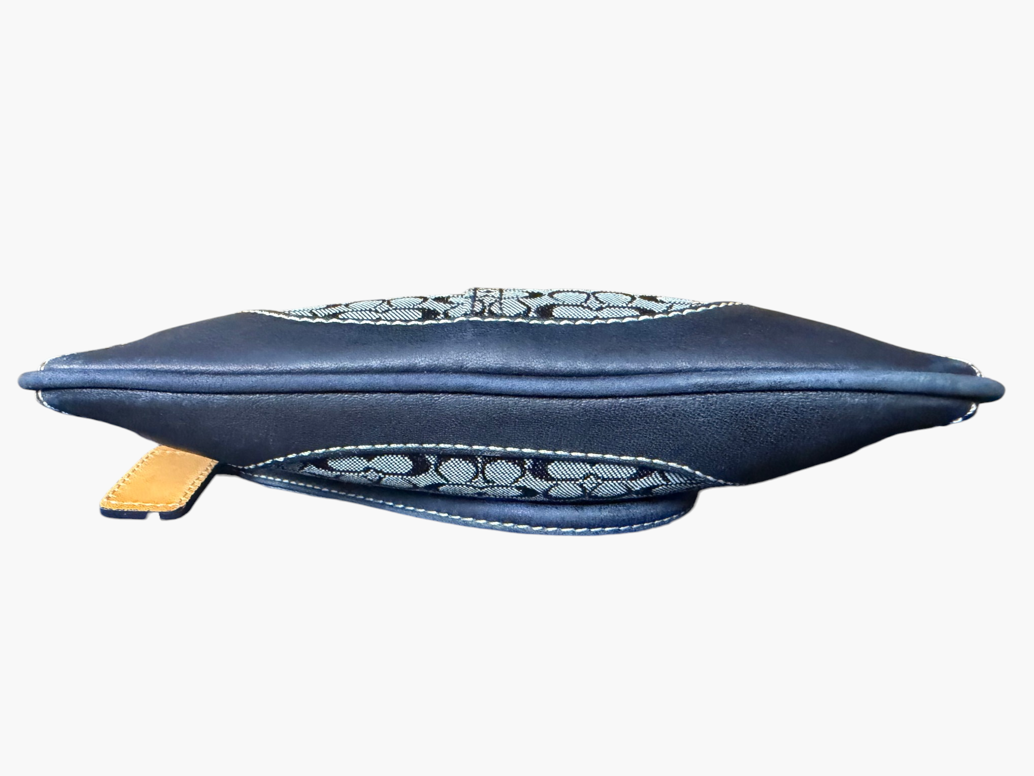 Coach Signature C Jacquard Wristlet in Denim Look Navy Blue