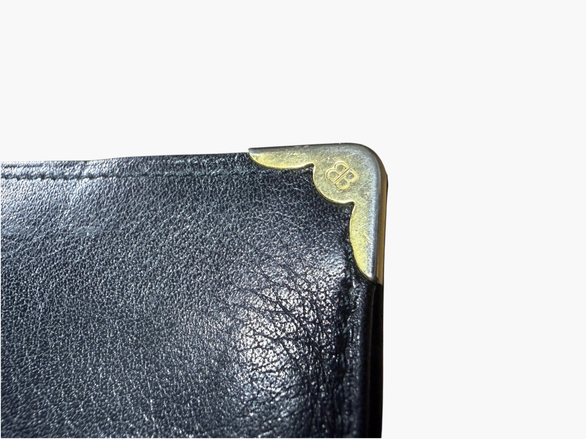 Vintage Balenciaga Black Leather Bifold Wallet