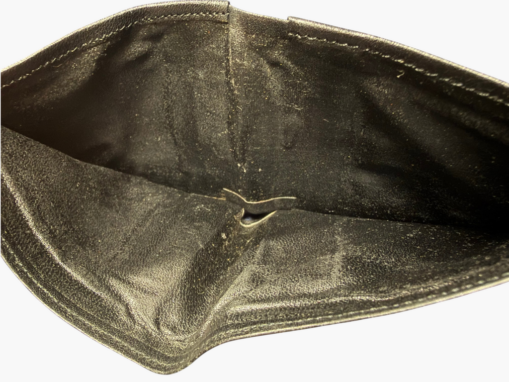 Vintage Balenciaga Black Leather Bifold Wallet