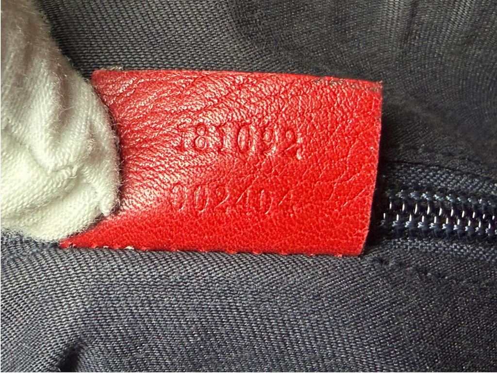 Vintage Gucci GG Crystal Canvas Red Trim Half Moon Shoulder Bag