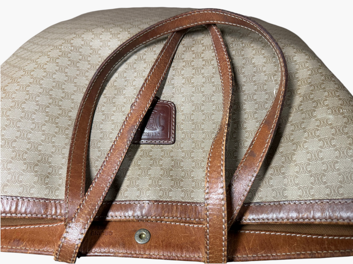 Vintage Celine Macadam Blason Flat Shopper Tote