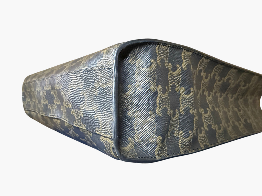 Celine Small Vertical Cabas in Triomphe Canvas with CELINE Print
