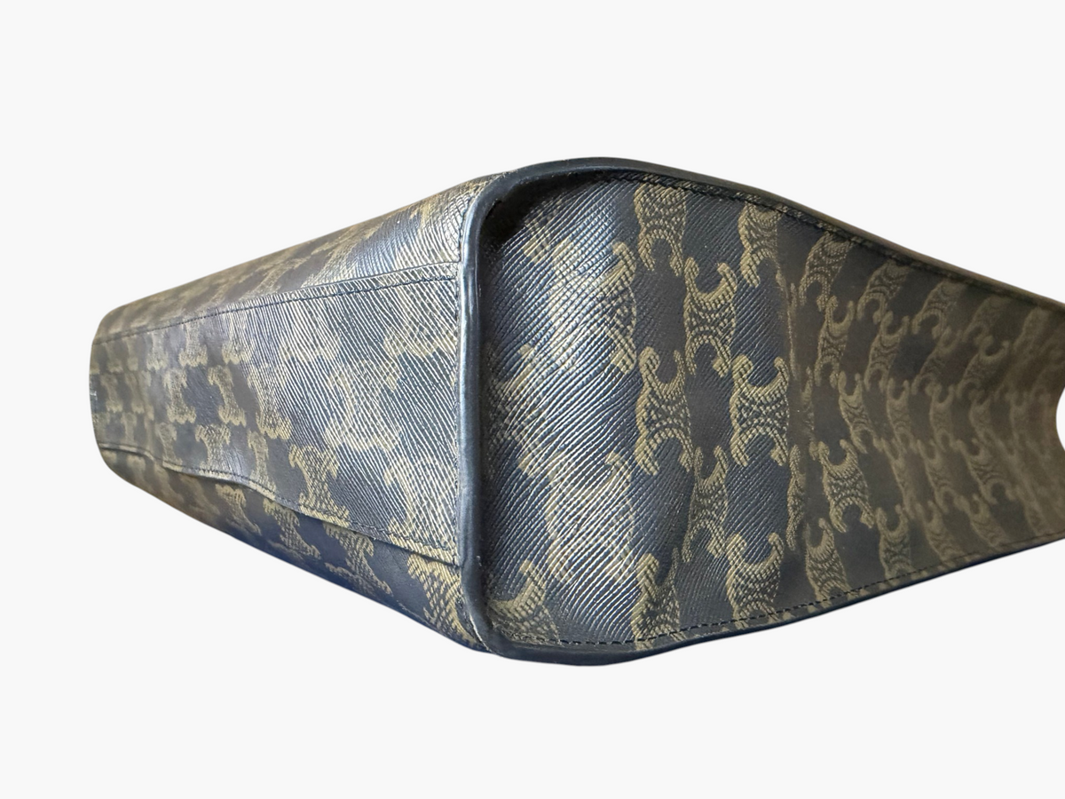 Celine Small Vertical Cabas in Triomphe Canvas with CELINE Print