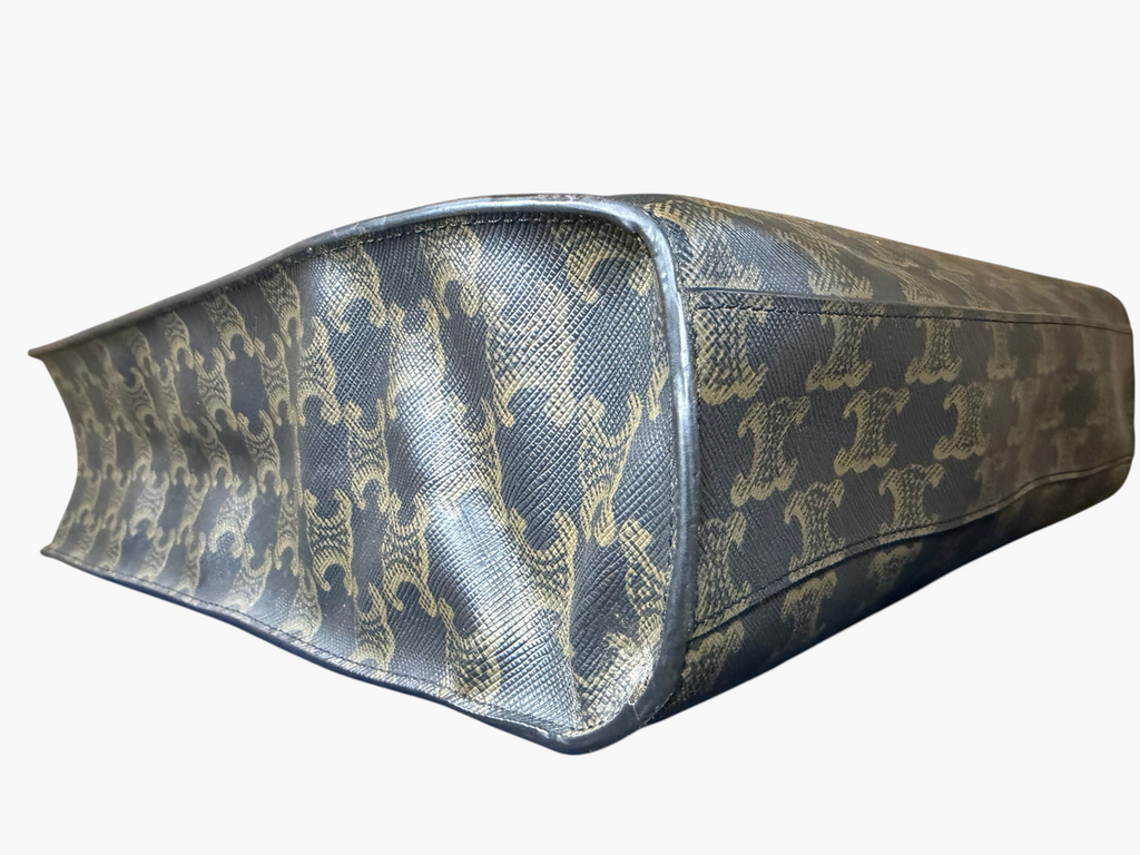 Celine Small Vertical Cabas in Triomphe Canvas with CELINE Print