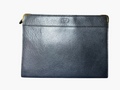 Vintage Valentino Garavani Black Leather Zip Clutch