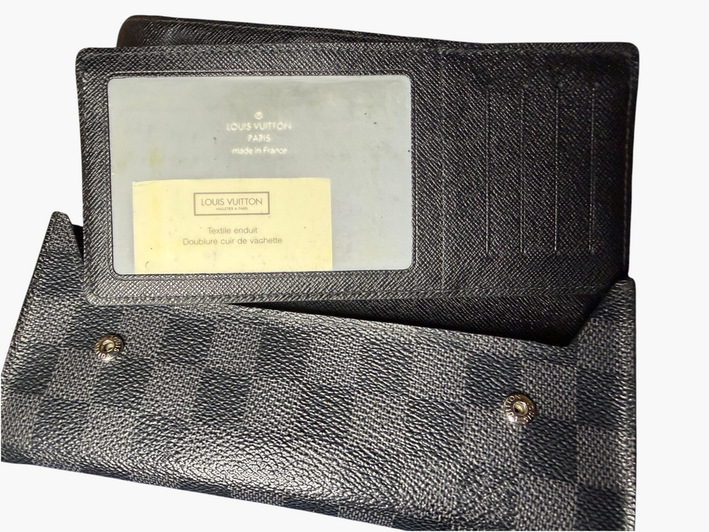 Louis Vuitton Damier Graphite Portefeuille Long Modulable - With Card Insert system
