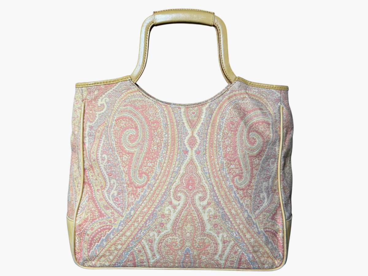 Vintage Etro Milano Paisley Jacquard Tote