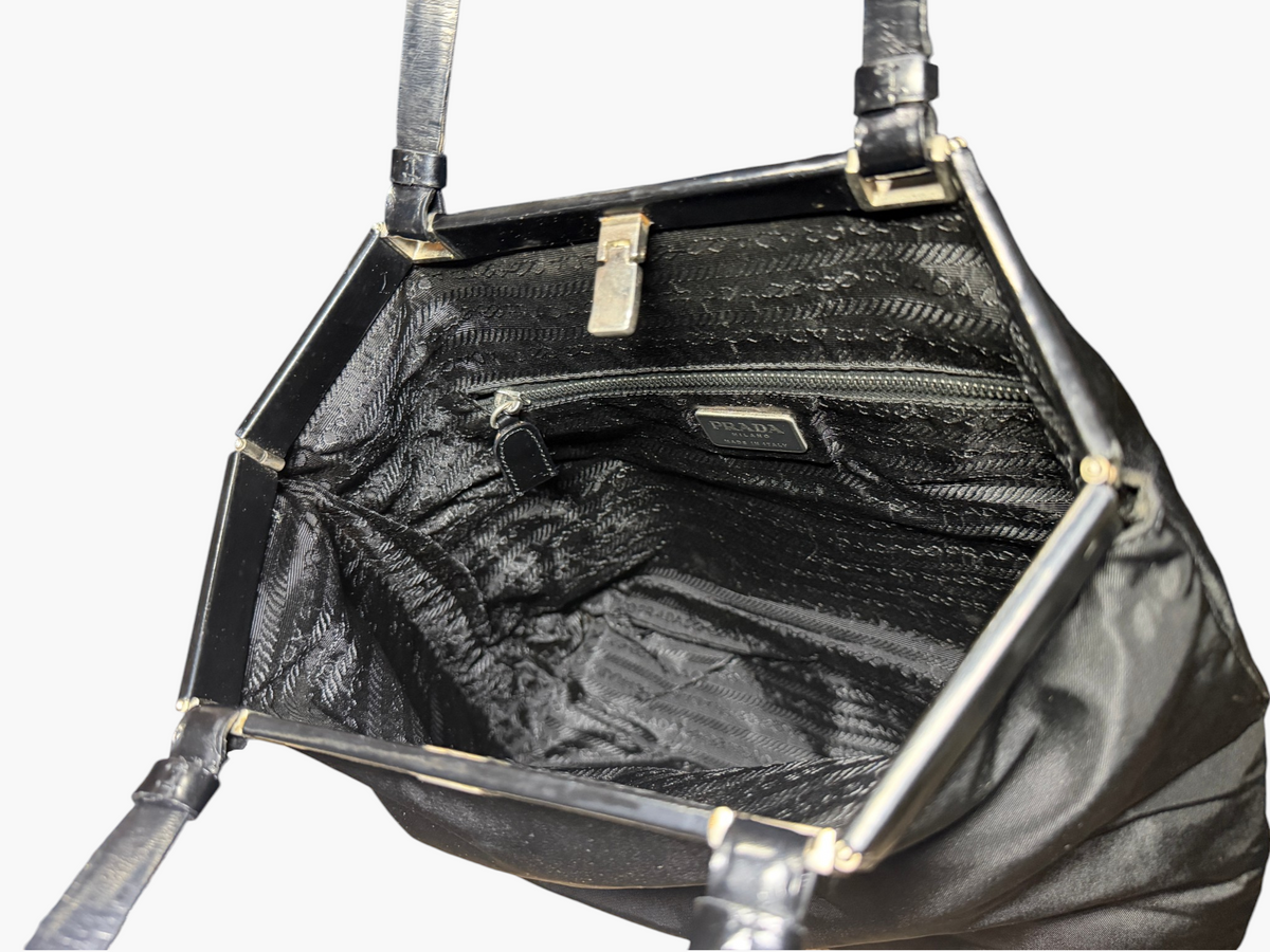 Vintage Prada Metal Framed Tessuto Nylon Tote – photo 12