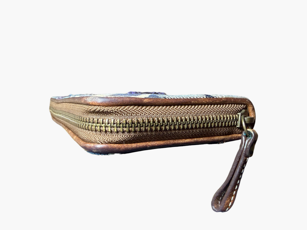 Rare Coach Denim Patchwork Zip-Around Wallet – photo 5