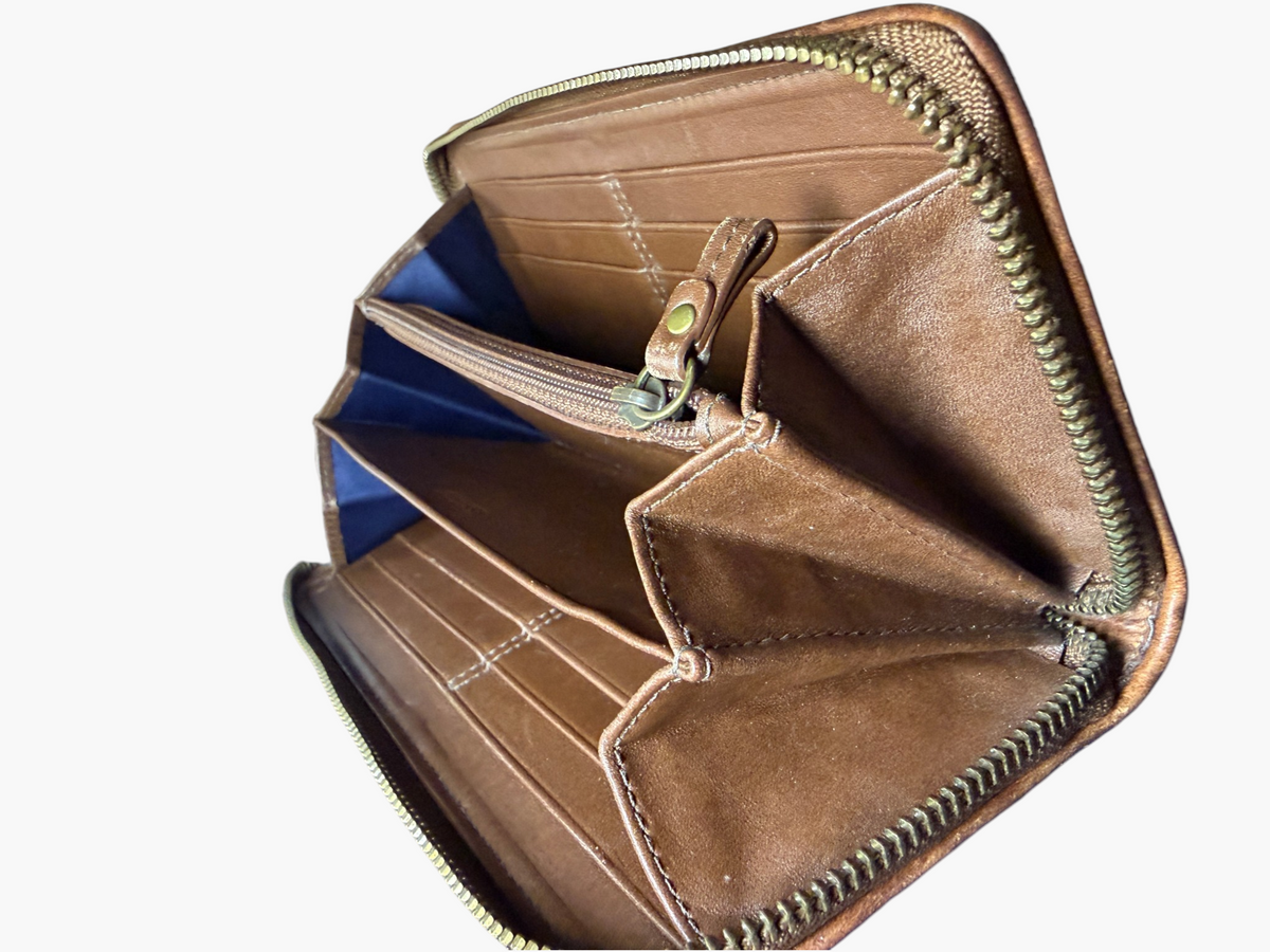 Rare Coach Denim Patchwork Zip-Around Wallet – photo 10