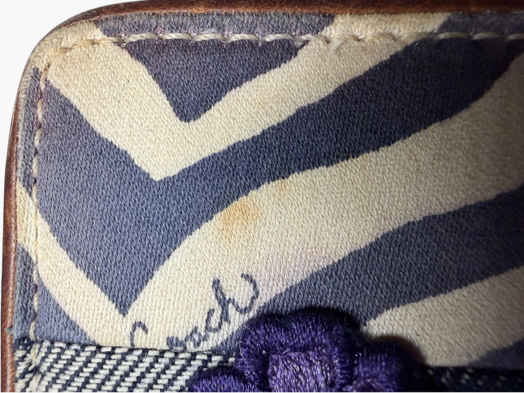 Rare Coach Denim Patchwork Zip-Around Wallet – photo 13