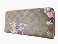 Coach Signature Canvas Evergreen Floral / Floral Bundle Zip-Around Wallet