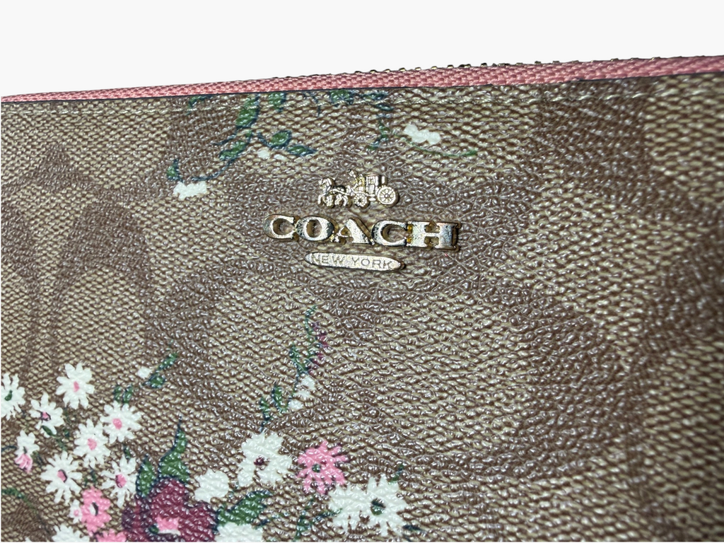 Coach Signature Canvas Evergreen Floral / Floral Bundle Zip-Around Wallet – photo 2