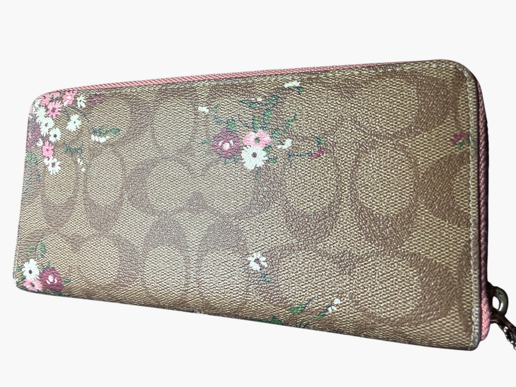 Coach Signature Canvas Evergreen Floral / Floral Bundle Zip-Around Wallet – photo 3