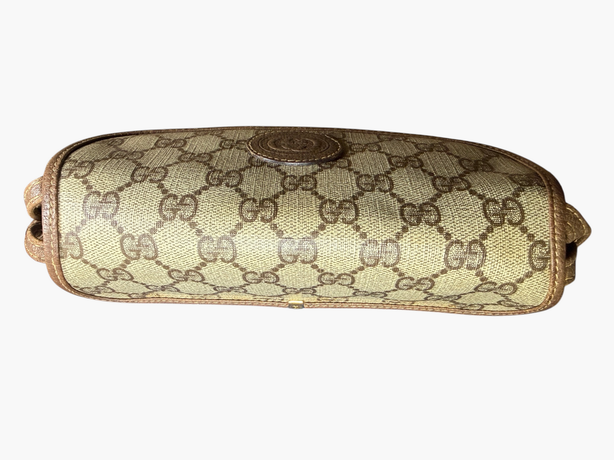 Vintage Gucci GG Canvas Flap Crossbody Bag Circa 1981–1982 with Leather Lining – photo 7