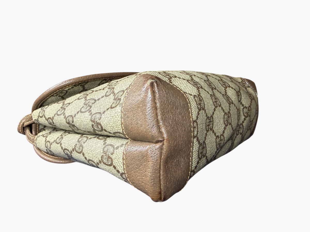Vintage Gucci GG Canvas Flap Crossbody Bag Circa 1981–1982 with Leather Lining – photo 12