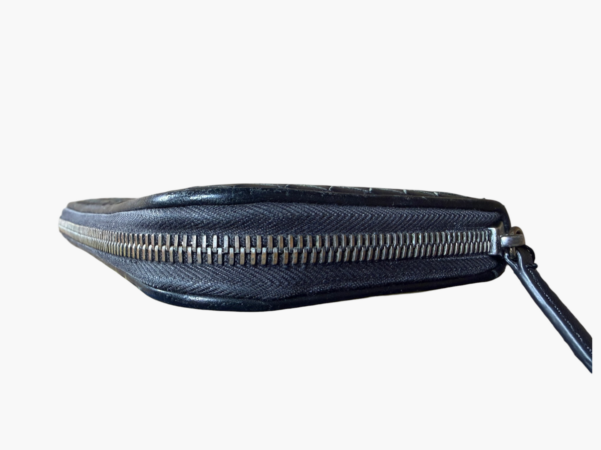 Bottega Veneta Black Intrecciato Zip-Around Wallet – photo 3