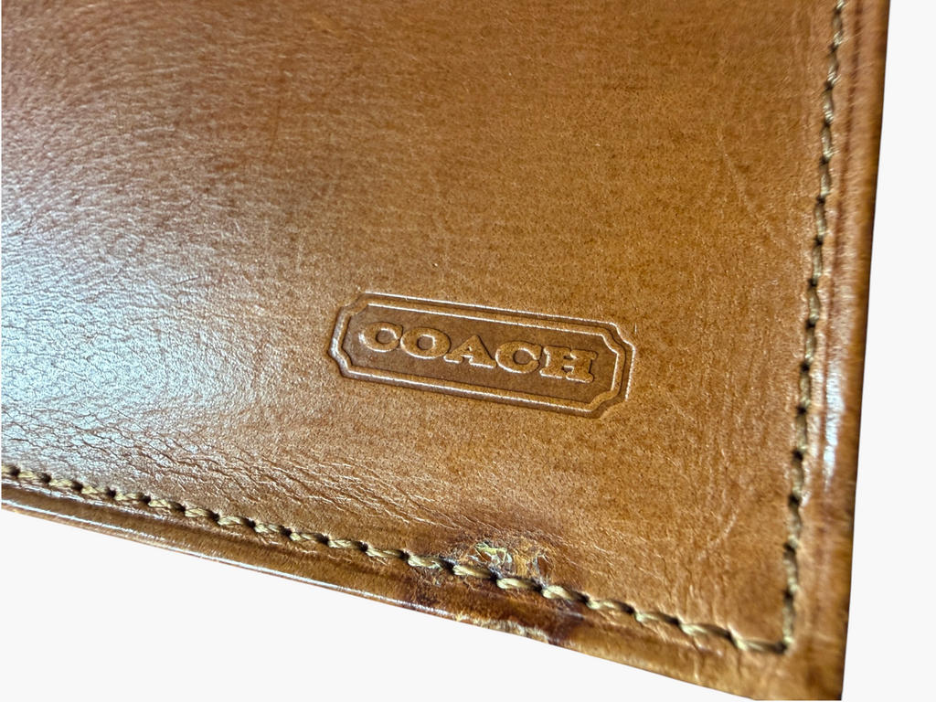 Vintage Coach British Tan Leather Business Card Holder – photo 5