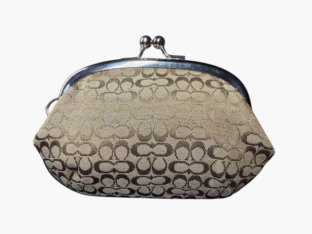 Coach Signature Canvas Kiss-Lock Coin Purse – photo 3