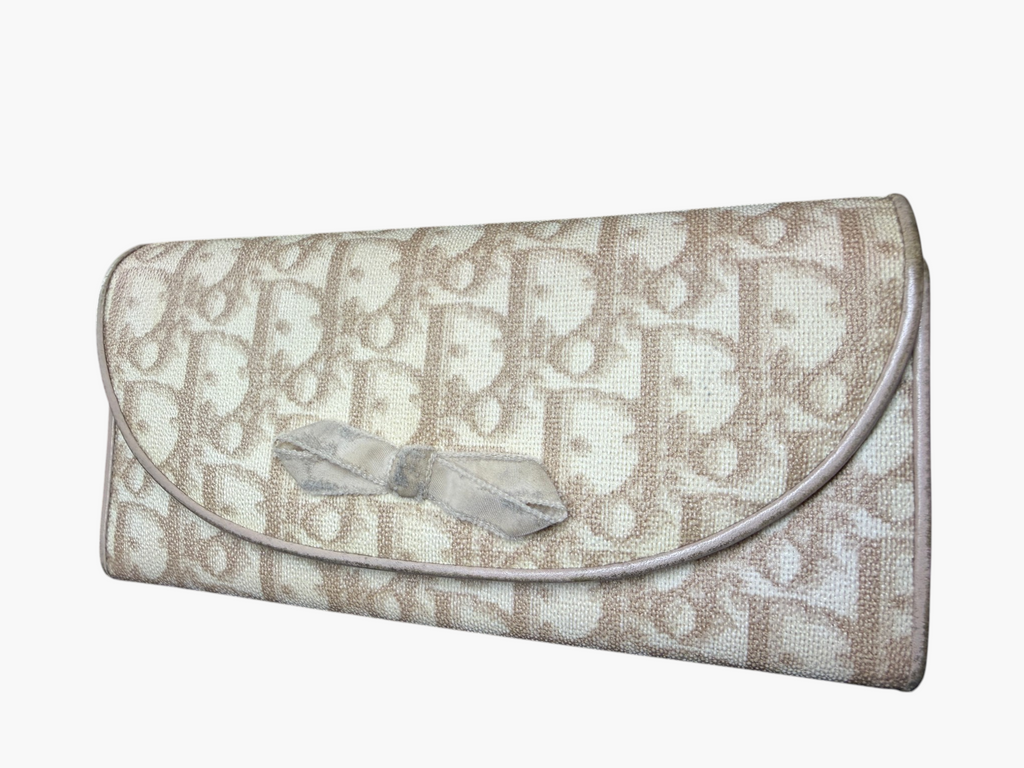 Christian Dior Trotter Ribbon Oblique Canvas Continental Wallet