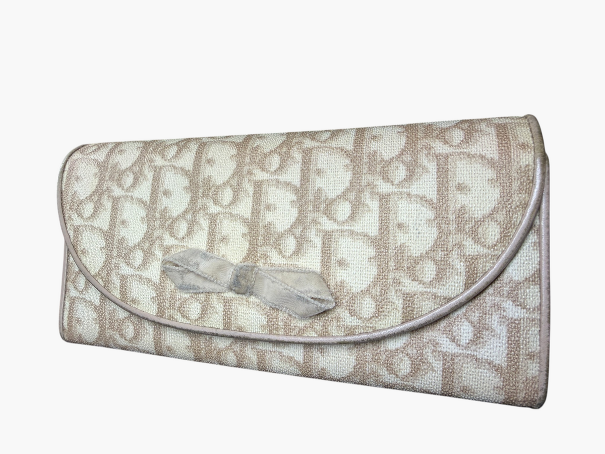Christian Dior Trotter Ribbon Oblique Canvas Continental Wallet