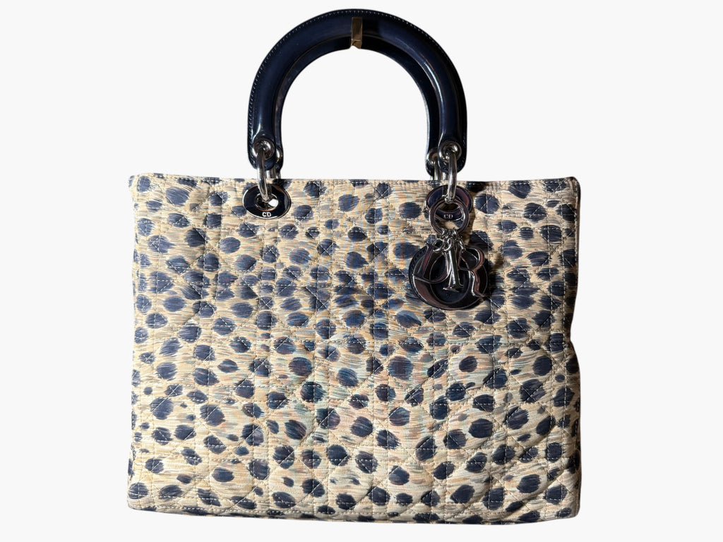 Vintage Christian Dior Lady Dior Animal Print Cannage 1997 With Entrupy CoA