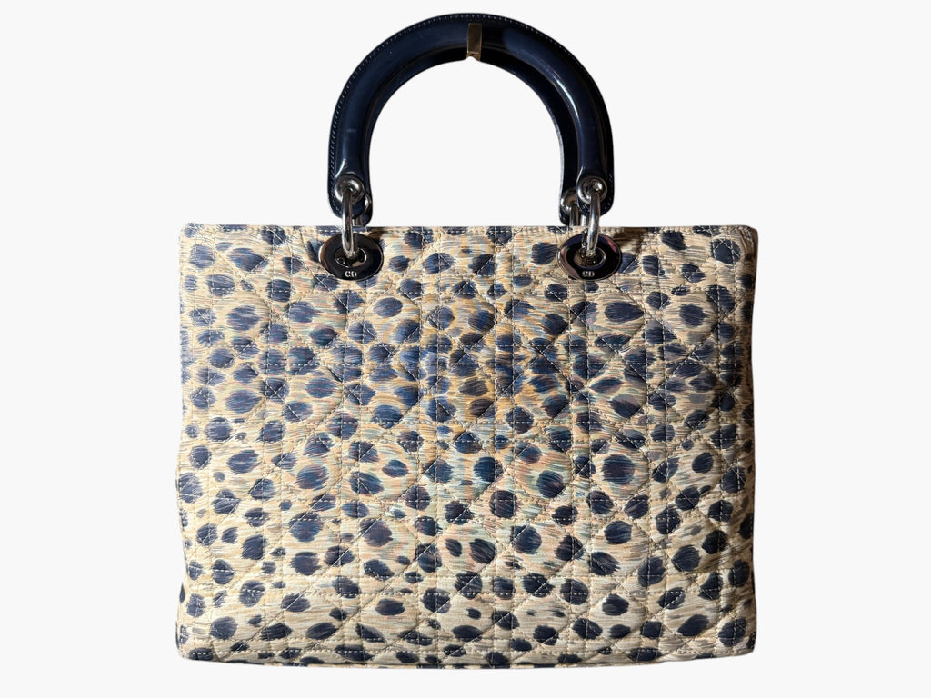 Vintage Christian Dior Lady Dior Animal Print Cannage 1997 With Entrupy CoA