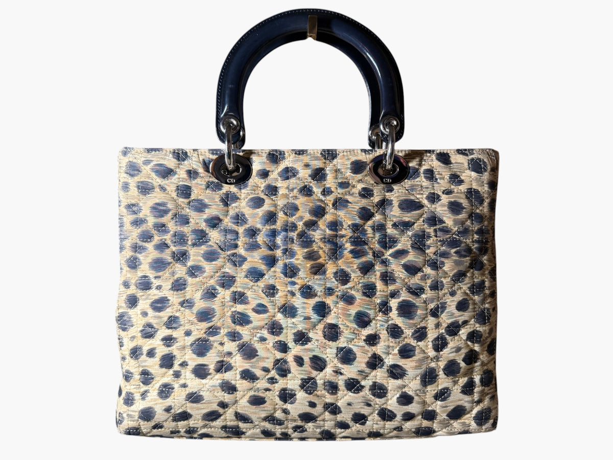 Vintage Christian Dior Lady Dior Animal Print Cannage 1997 With Entrupy CoA
