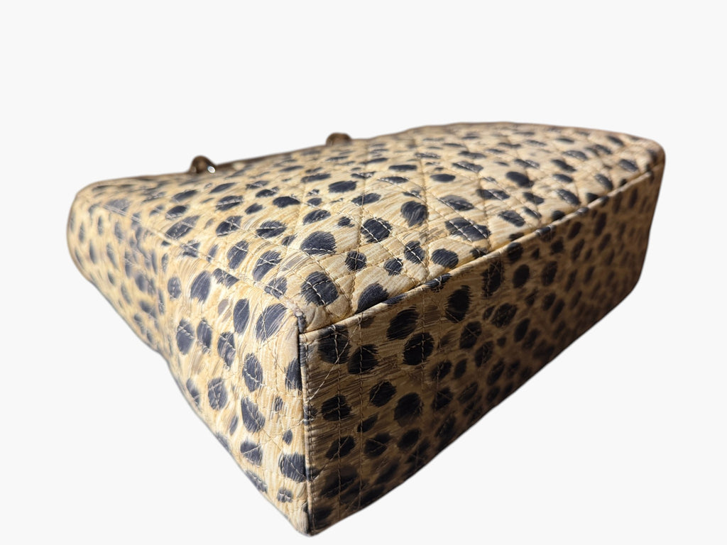 Vintage Christian Dior Lady Dior Animal Print Cannage 1997 With Entrupy CoA