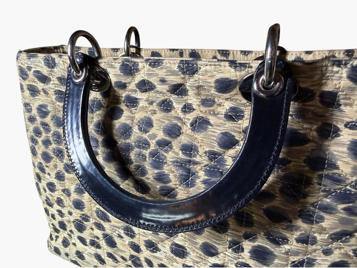 Vintage Christian Dior Lady Dior Animal Print Cannage 1997 With Entrupy CoA
