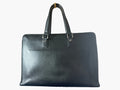 Vintage Giorgio Armani Borgonuovo 21 Mainline Black Pebbled Leather Briefcase