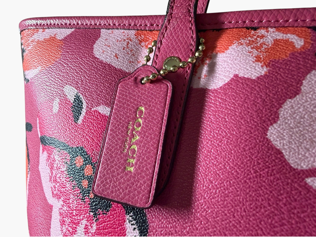 Coach Wildflower Pink Large City Zip Tote