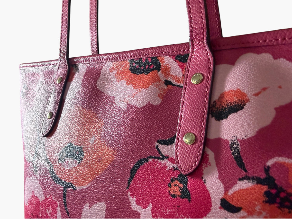 Coach Wildflower Pink Large City Zip Tote