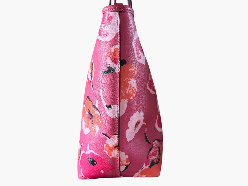 Coach Wildflower Pink Large City Zip Tote