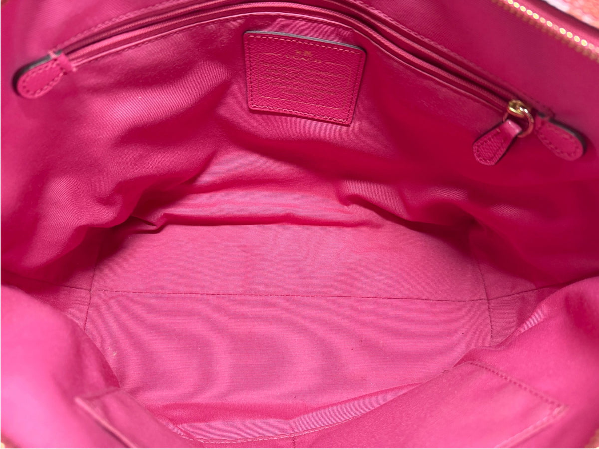 Coach Wildflower Pink Large City Zip Tote