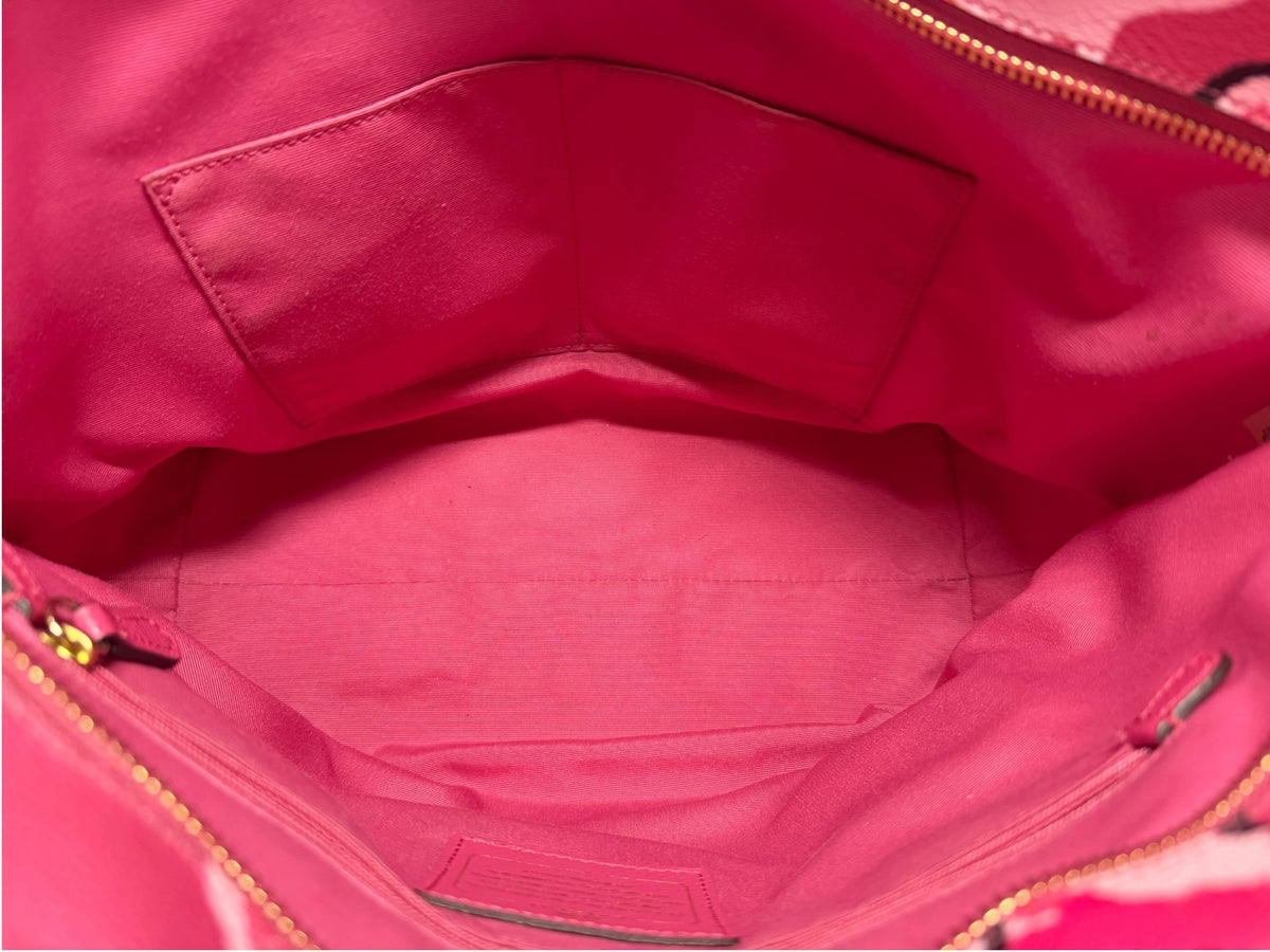 Coach Wildflower Pink Large City Zip Tote