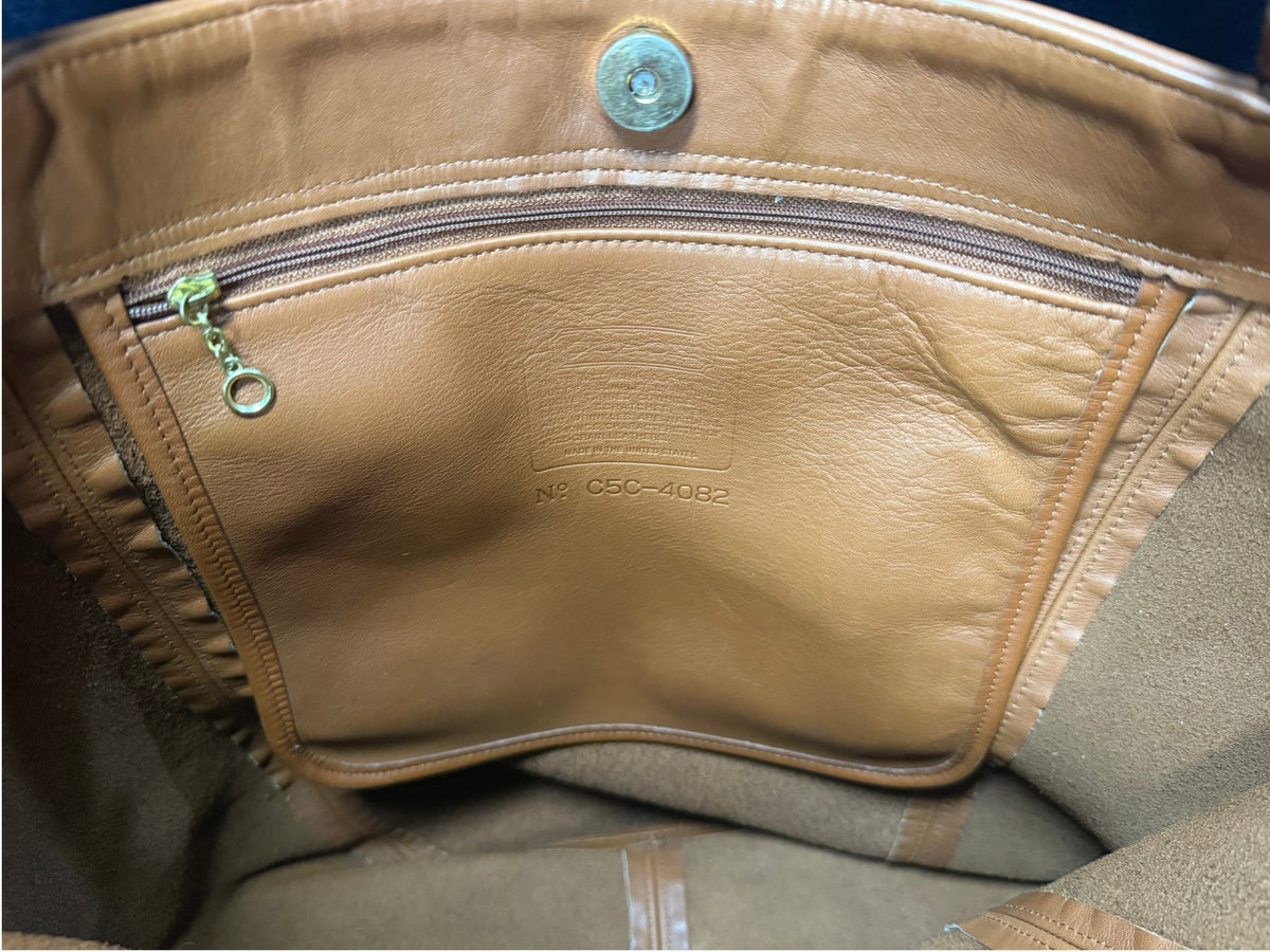 Vintage Coach Duffle Soho XL British Tan Tote - Made in the USA