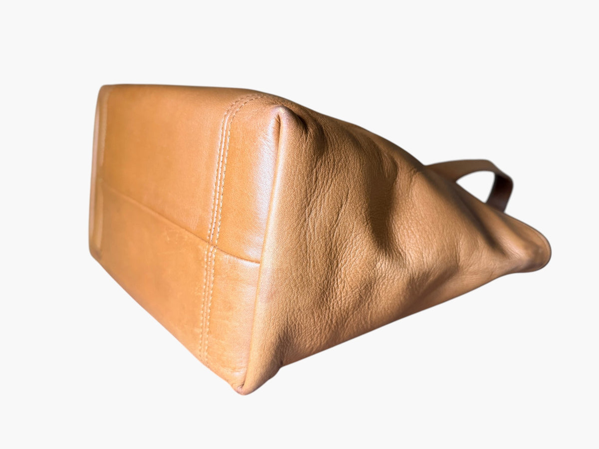 Vintage Coach Waverly British Tan Leather Tote - Made in the USA