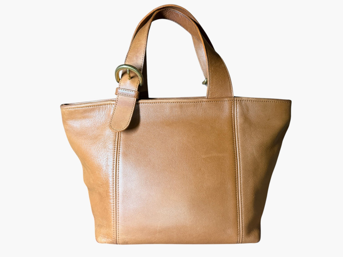 Vintage Coach Waverly British Tan Leather Tote - Made in the USA