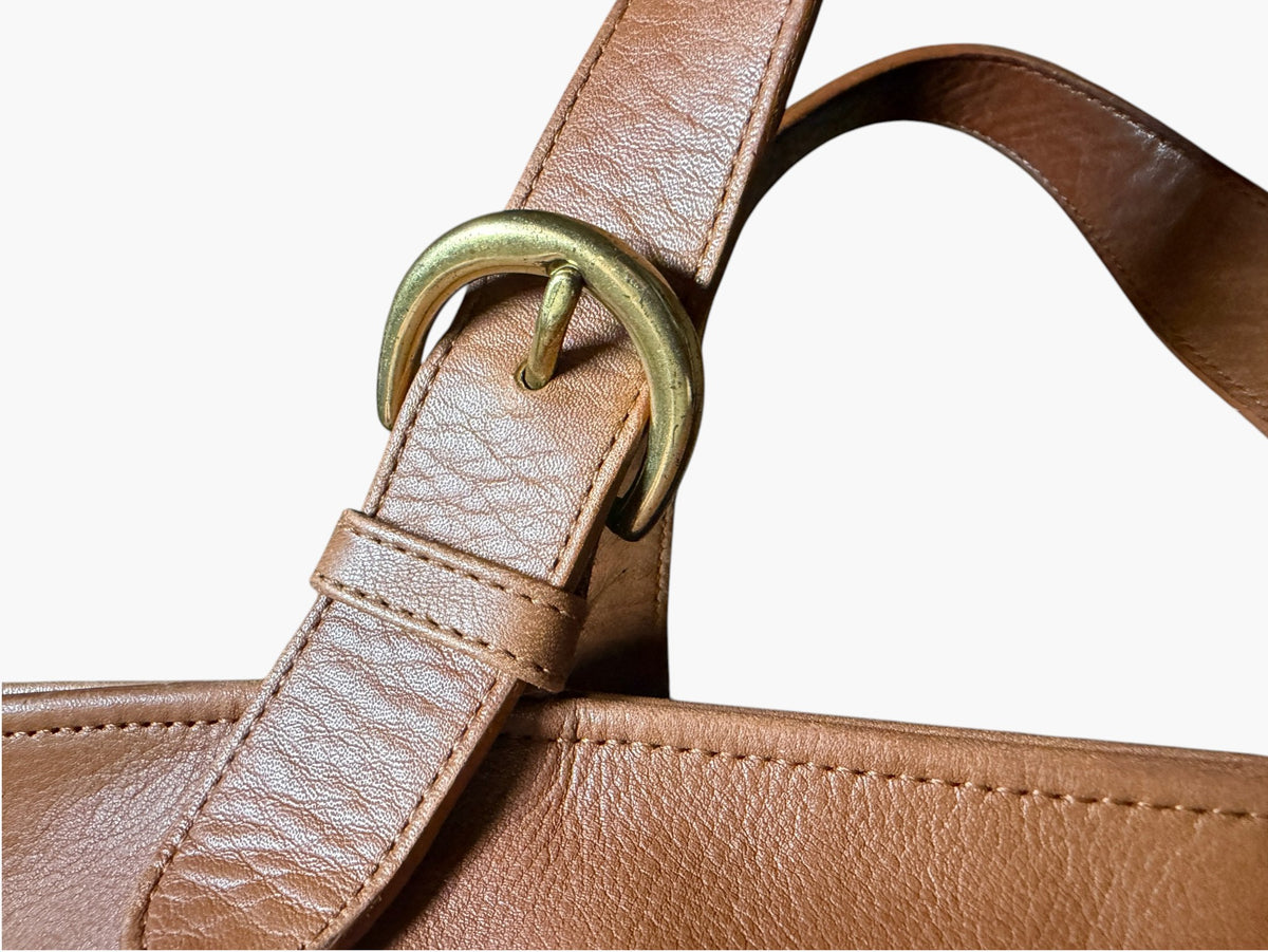 Vintage Coach Waverly British Tan Leather Tote - Made in the USA