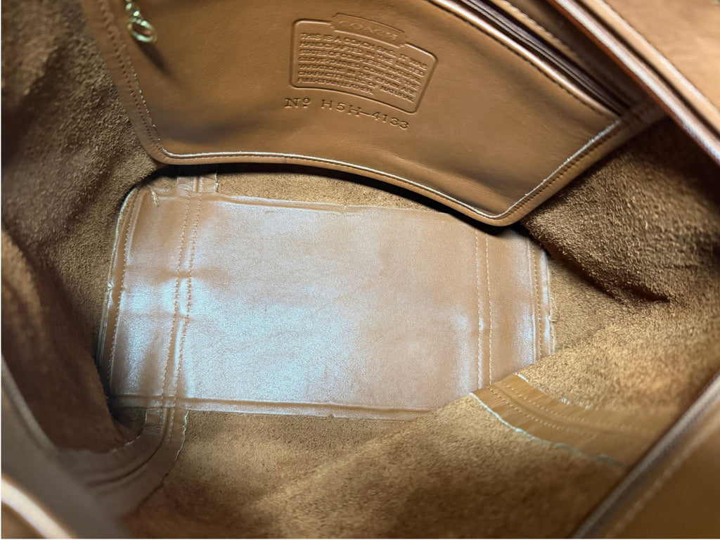 Vintage Coach Waverly British Tan Leather Tote - Made in the USA