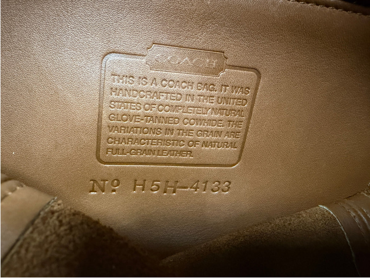 Vintage Coach Waverly British Tan Leather Tote - Made in the USA
